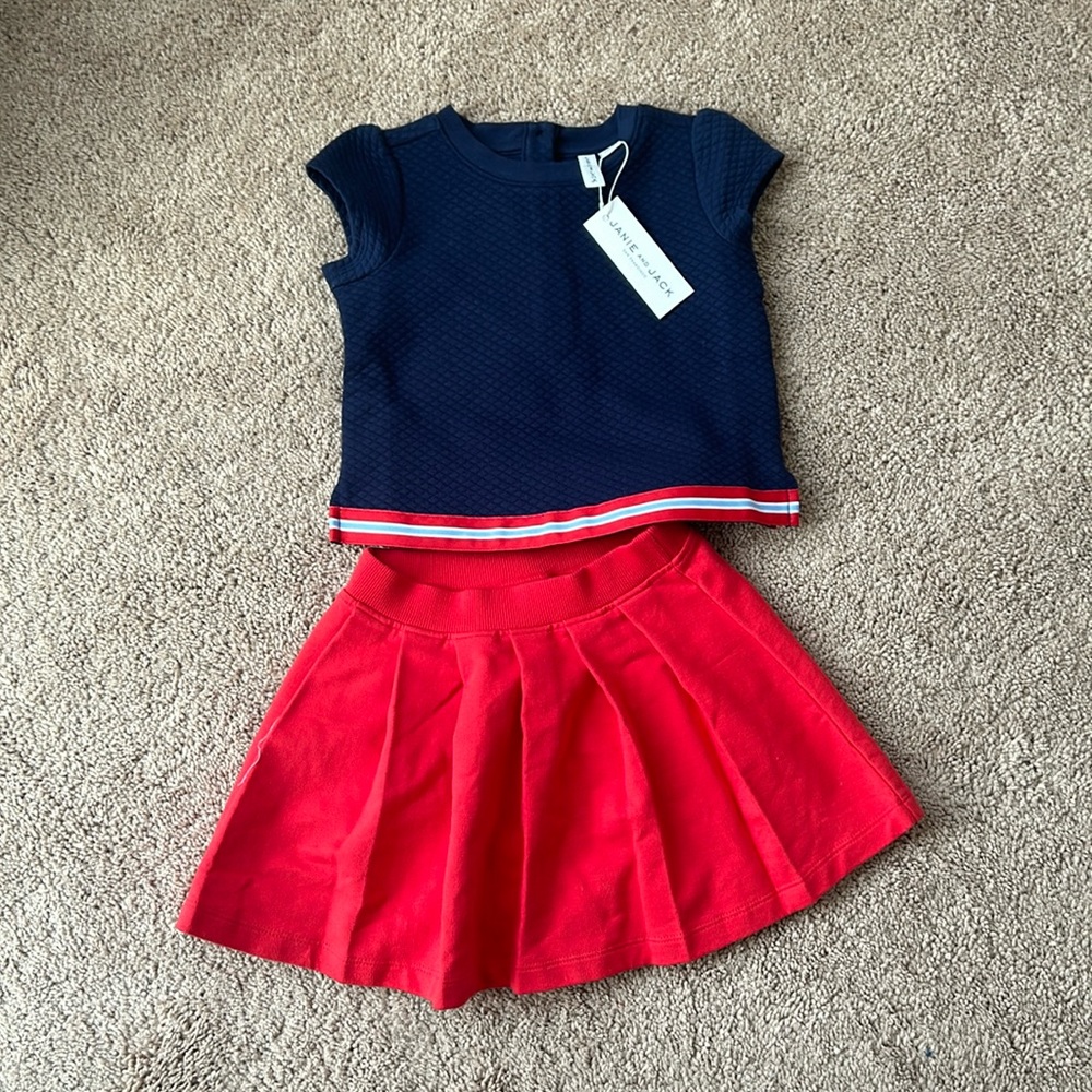 Janie and Jack top and skirt set.